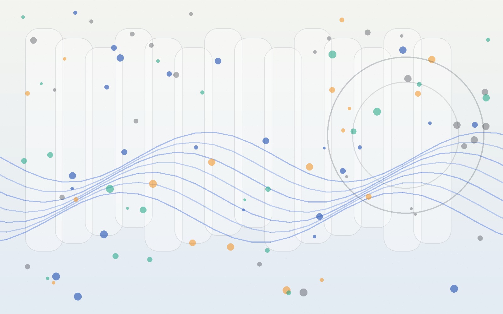 Composición abstracta sobre automatización, capas de proceso y actividad guiada por IA